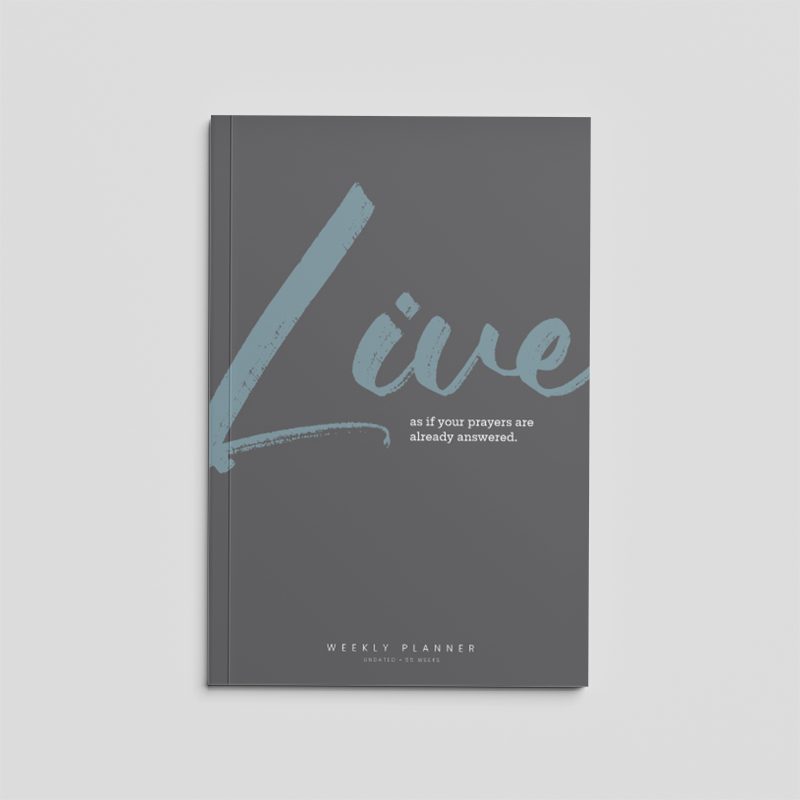 Weekly planner cover: Live